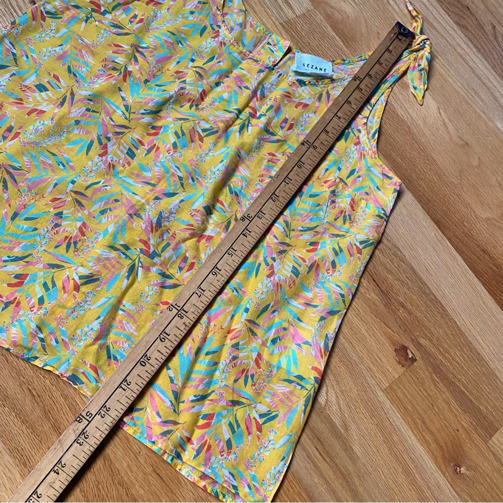 Sezane Yellow Floral Tie-Shoulder Camisole - Picture 13 of 13